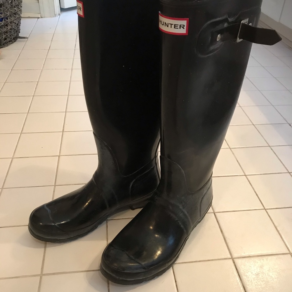 Black Hunter Boots and Socks